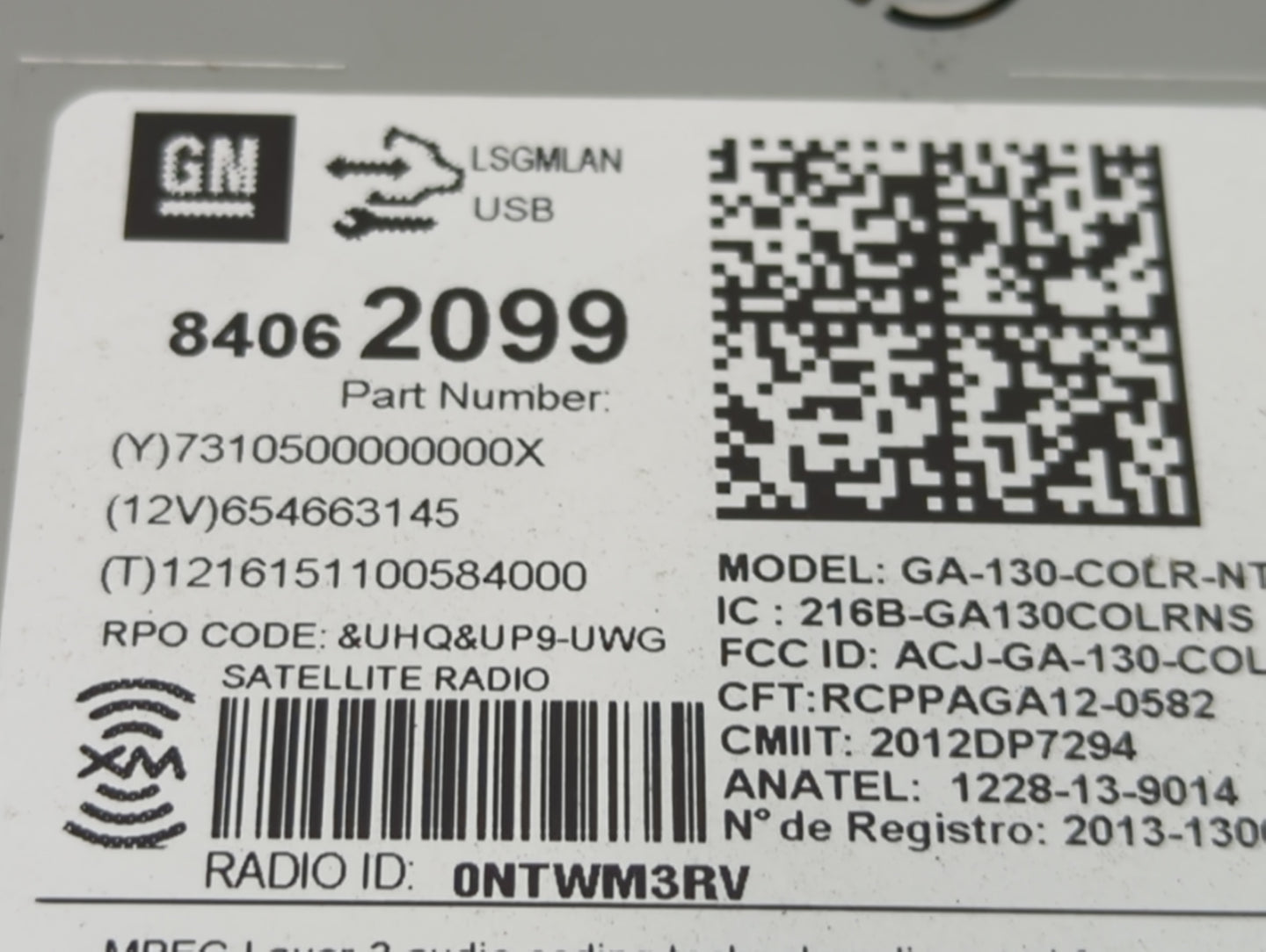2015-2017 Buick Verano Radio AM FM Cd Player Receiver Replacement P/N:84062099 Fits Fits 2015 2016 2017 2019 OEM Used Auto P