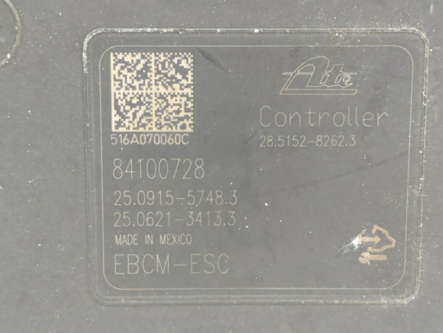 2017-2018 Cadillac Ats ABS Pump Control Module Replacement P/N:84100724 Fits Fits 2017 2018 OEM Used Auto Parts - Oemusedaut
