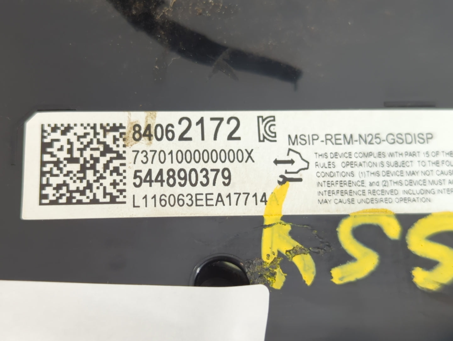 2017 Cadillac Xt5 Radio AM FM Cd Player Receiver Replacement P/N:84062172 Fits OEM Used Auto Parts - Oemusedautoparts1.com