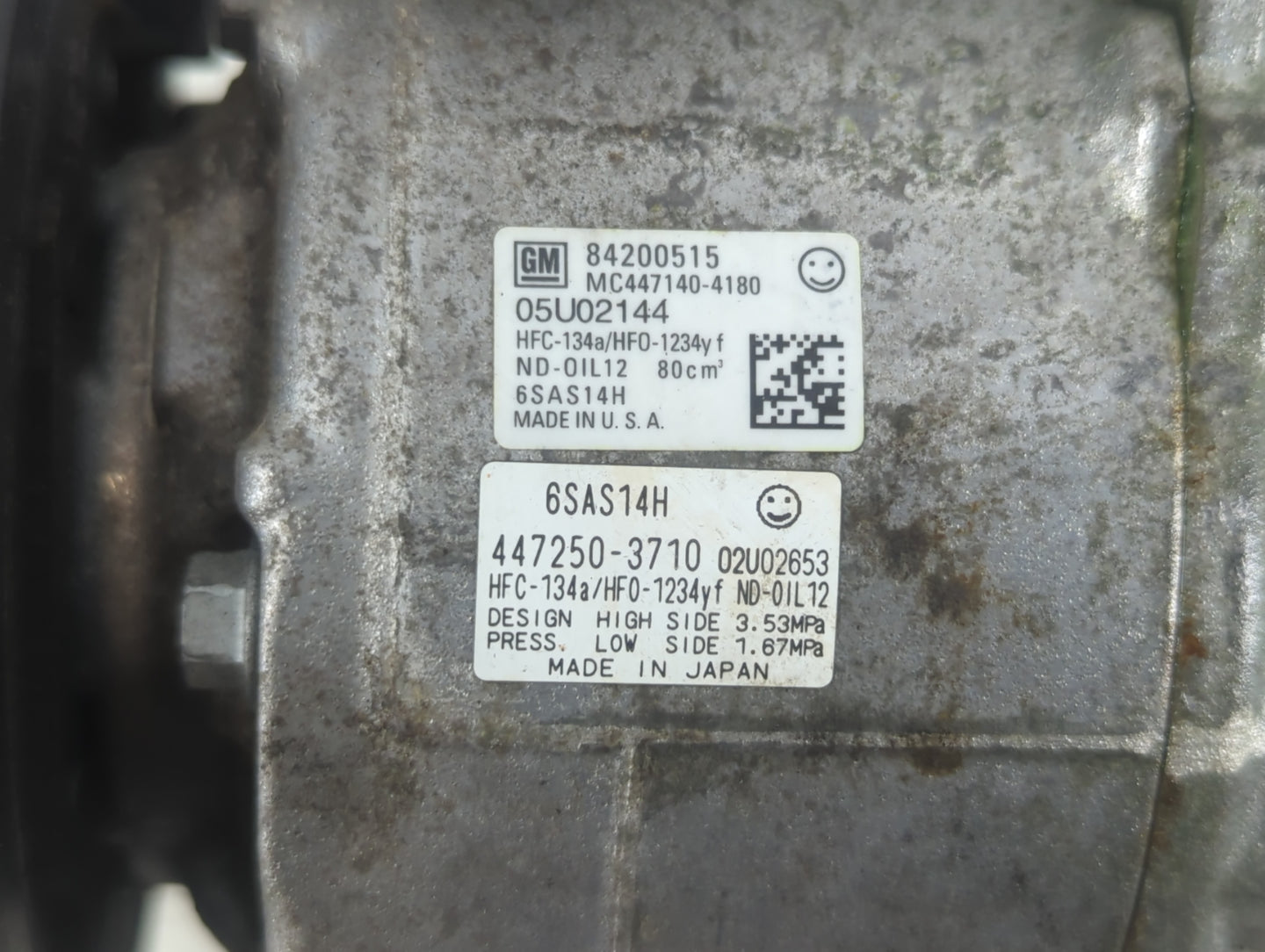 2017-2017 Chevrolet Camaro Air Conditioning A/c Ac Compressor Oem - Oemusedautoparts1.com