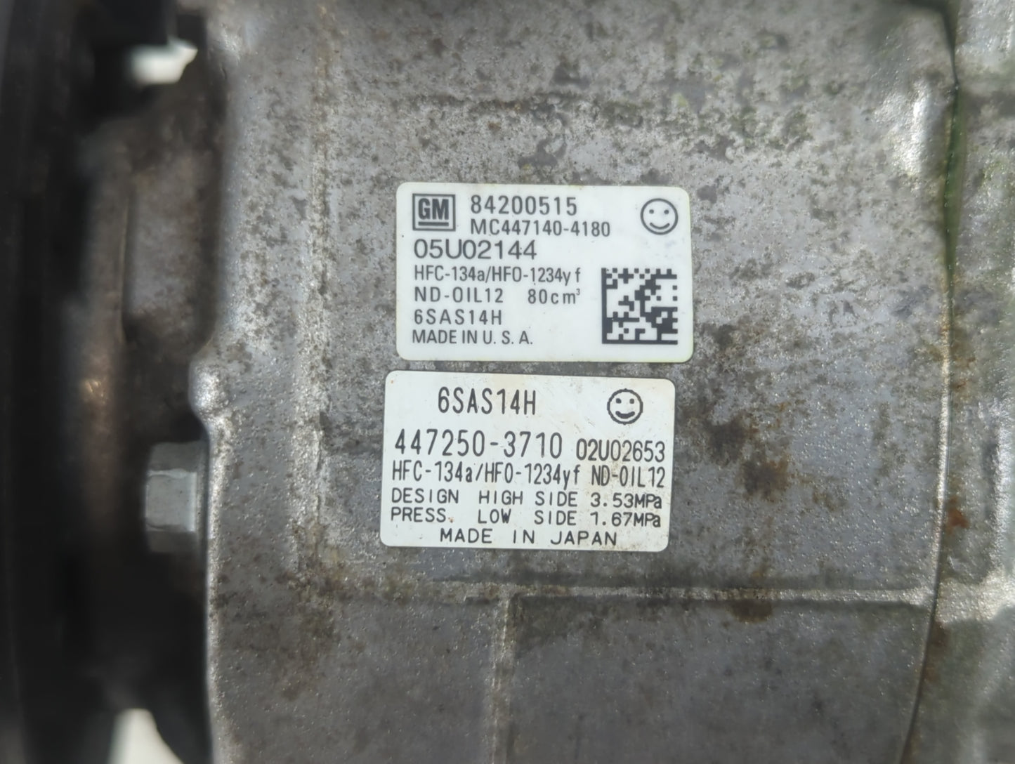2017-2017 Chevrolet Camaro Air Conditioning A/c Ac Compressor Oem - Oemusedautoparts1.com
