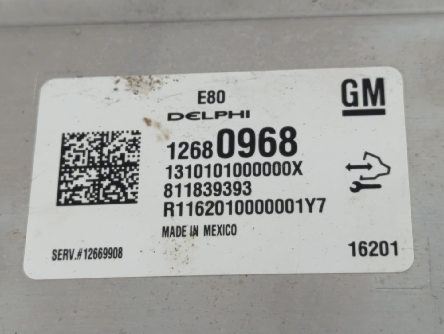 2017 Chevrolet Camaro PCM Engine Control Computer ECU ECM PCU OEM P/N:12680968 Fits Fits 2018 2019 2020 OEM Used Auto Parts 