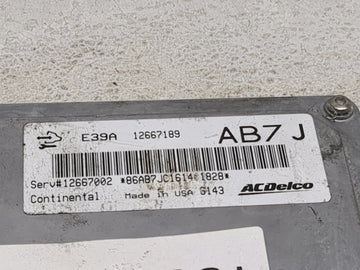 2017 Chevrolet Caprice PCM Engine Control Computer ECU ECM PCU OEM P/N:12667189 12667189 Fits Fits 2018 2019 OEM Used Auto P