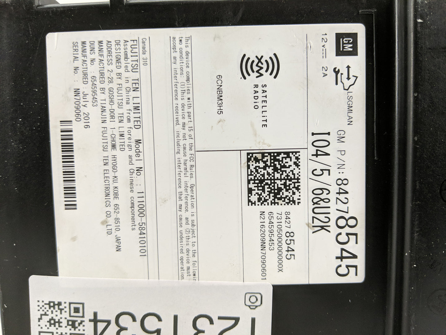 2017-2019 Chevrolet Colorado Radio AM FM Cd Player Receiver Replacement P/N:84278545 Fits Fits 2017 2018 2019 OEM Used Auto 