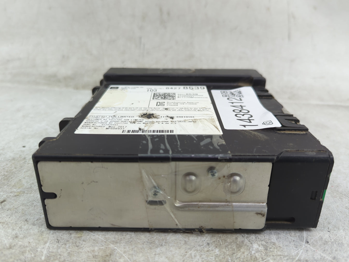 2017 Chevrolet Colorado Radio AM FM Cd Player Receiver Replacement P/N:84278539 Fits Fits 2018 OEM Used Auto Parts - Oemused