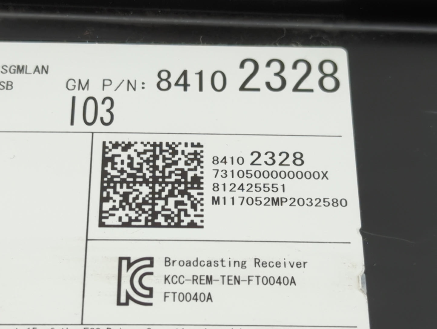 2017 Chevrolet Colorado Radio AM FM Cd Player Receiver Replacement P/N:84102328 Fits Fits 2018 OEM Used Auto Parts - Oemused