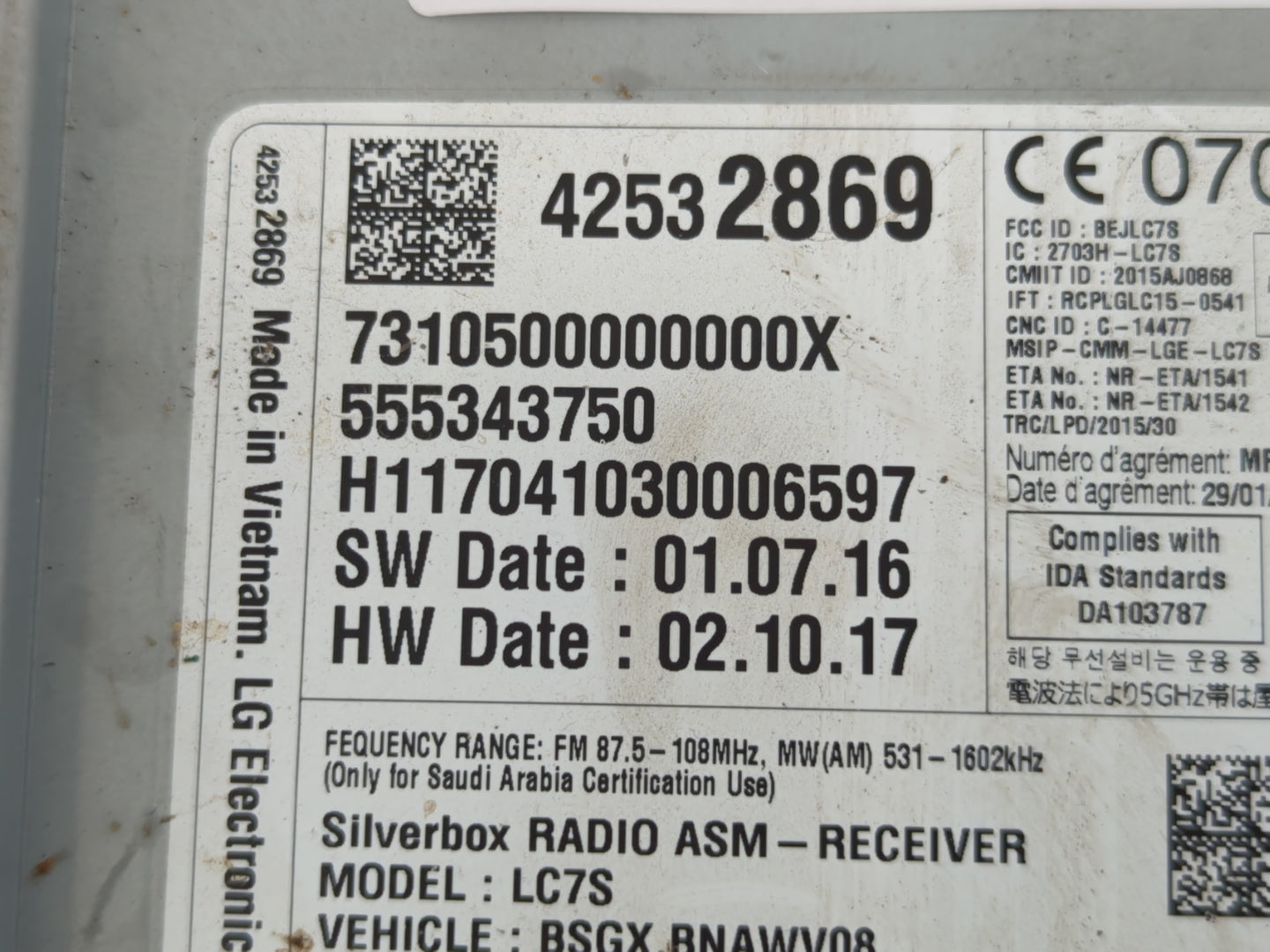 2017-2019 Chevrolet Colorado Am Fm Cd Player Radio Receiver - Oemusedautoparts1.com