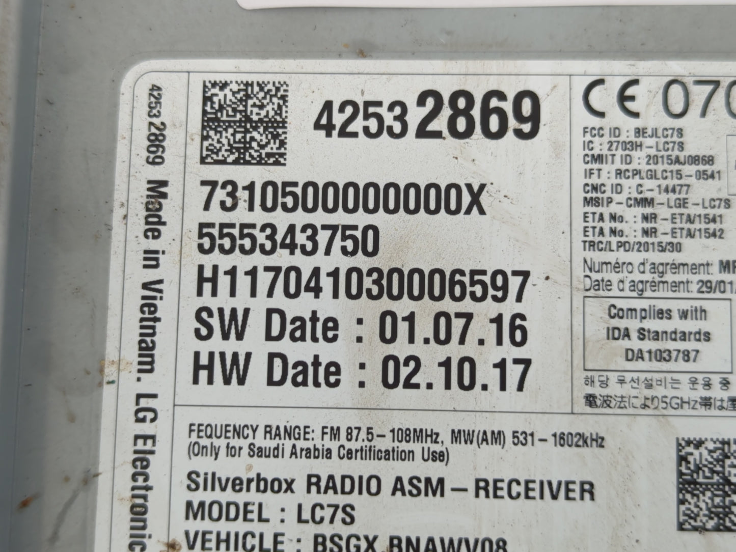 2017-2019 Chevrolet Colorado Am Fm Cd Player Radio Receiver - Oemusedautoparts1.com
