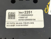 2017-2018 Chevrolet Cruze Instrument Cluster Speedometer Gauges P/N:39072251 Fits Fits 2017 2018 OEM Used Auto Parts - Oemus