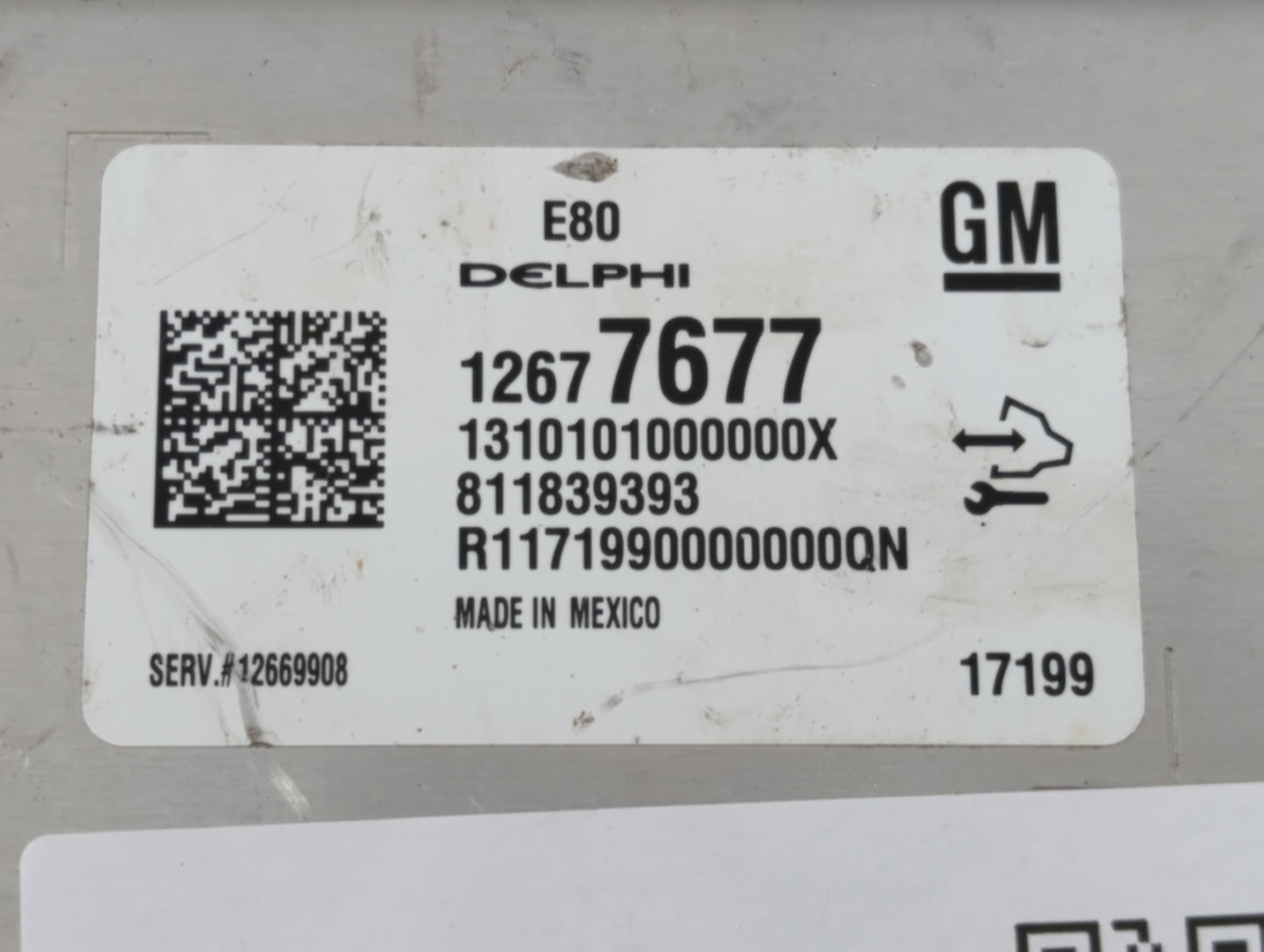 2017-2019 Chevrolet Cruze PCM Engine Control Computer ECU ECM PCU OEM P/N:12677677 Fits Fits 2017 2018 2019 2020 2021 2022 O