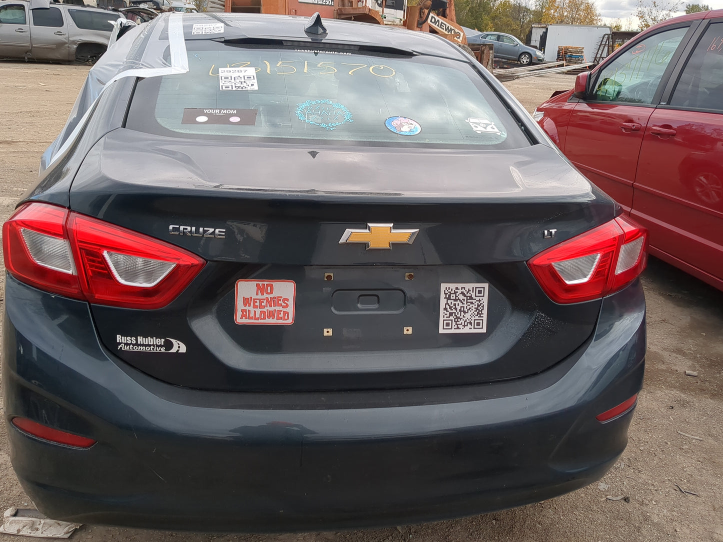 2016-2017 Chevrolet Cruze Trunk/decklid/hatch/tailgate Oem - Oemusedautoparts1.com