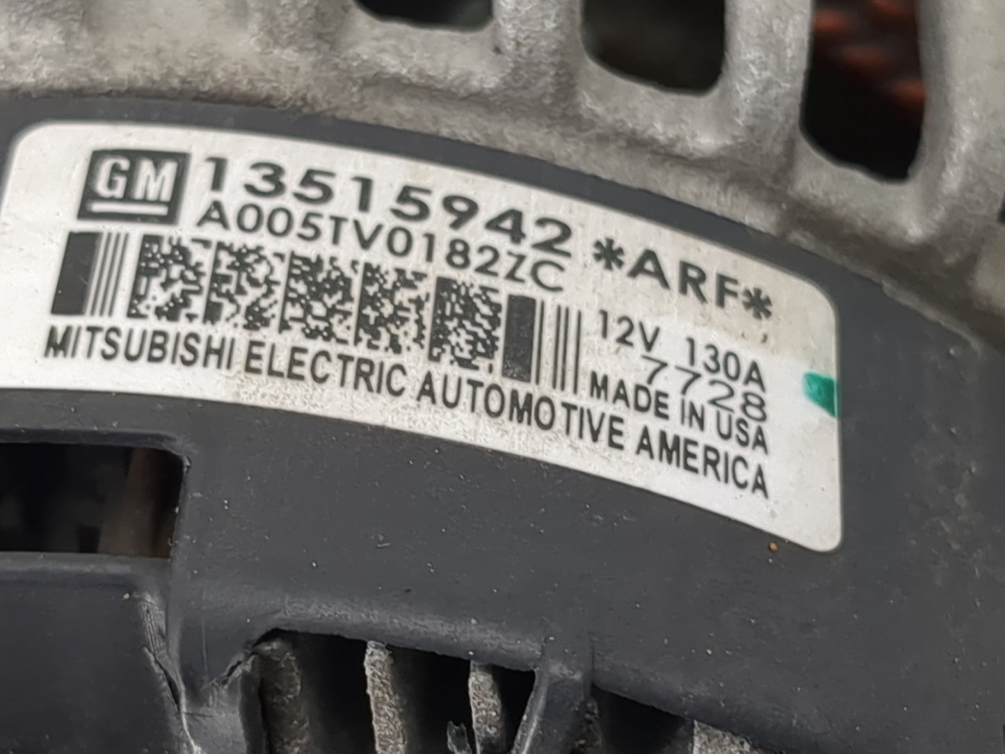 2016-2019 Chevrolet Cruze Alternator Replacement Generator Charging Assembly Engine OEM P/N:A005TV0182ZC 13515942 Fits OEM U