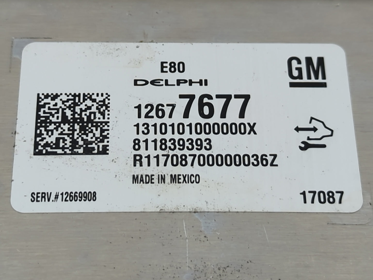 2017-2019 Chevrolet Cruze PCM Engine Control Computer ECU ECM PCU OEM P/N:12677677 12669908 Fits OEM Used Auto Parts - Oemus