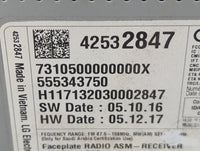 2017 Chevrolet Cruze Radio AM FM Cd Player Receiver Replacement P/N:42532847 73105000000X, 555343750, H117132030002847 Fits 