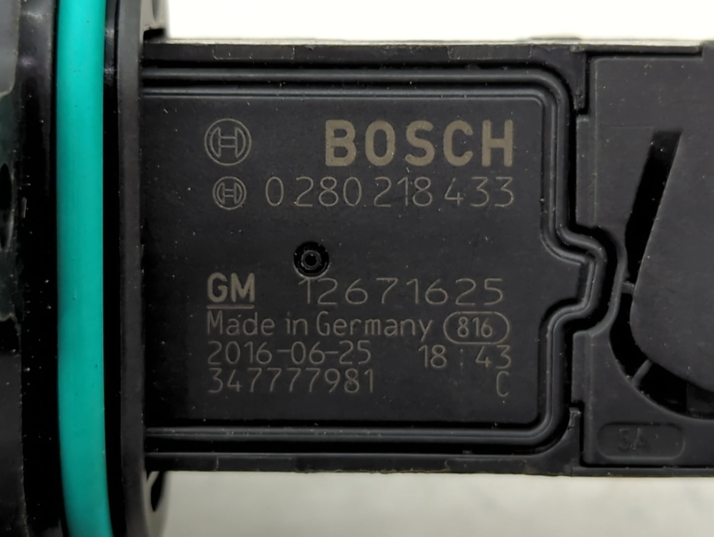 2016-2017 Chevrolet Cruze Mass Air Flow Meter Maf 1485364 - Oemusedautoparts1.com