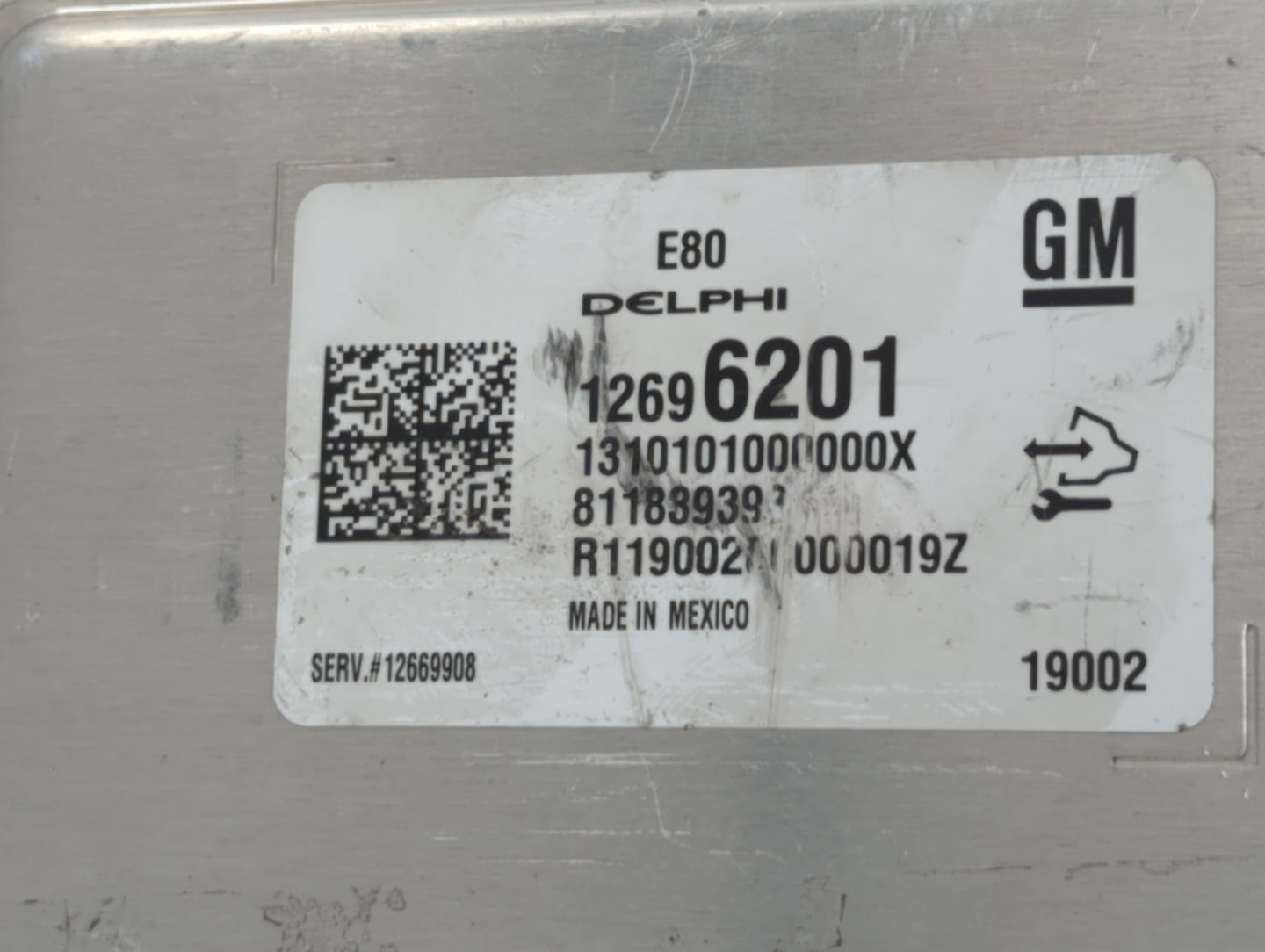 2017-2018 Chevrolet Cruze PCM Engine Control Computer ECU ECM PCU OEM P/N:12696201 12692812, 12687467 Fits Fits 2017 2018 20