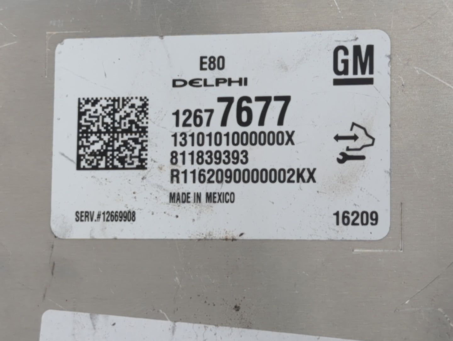 2017-2018 Chevrolet Cruze PCM Engine Control Computer ECU ECM PCU OEM P/N:12697837 12687328, 12696201 Fits Fits 2017 2018 20