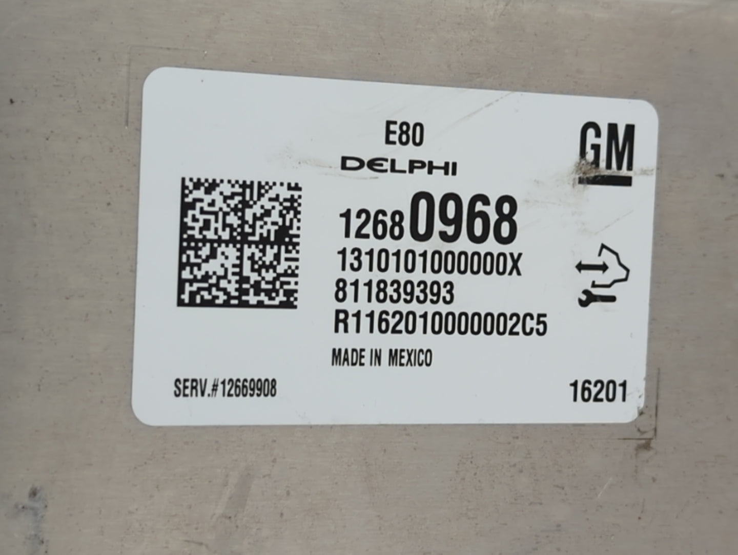 2017-2018 Chevrolet Cruze PCM Engine Control Computer ECU ECM PCU OEM P/N:12680968 12697837, 12687328 Fits Fits 2017 2018 20