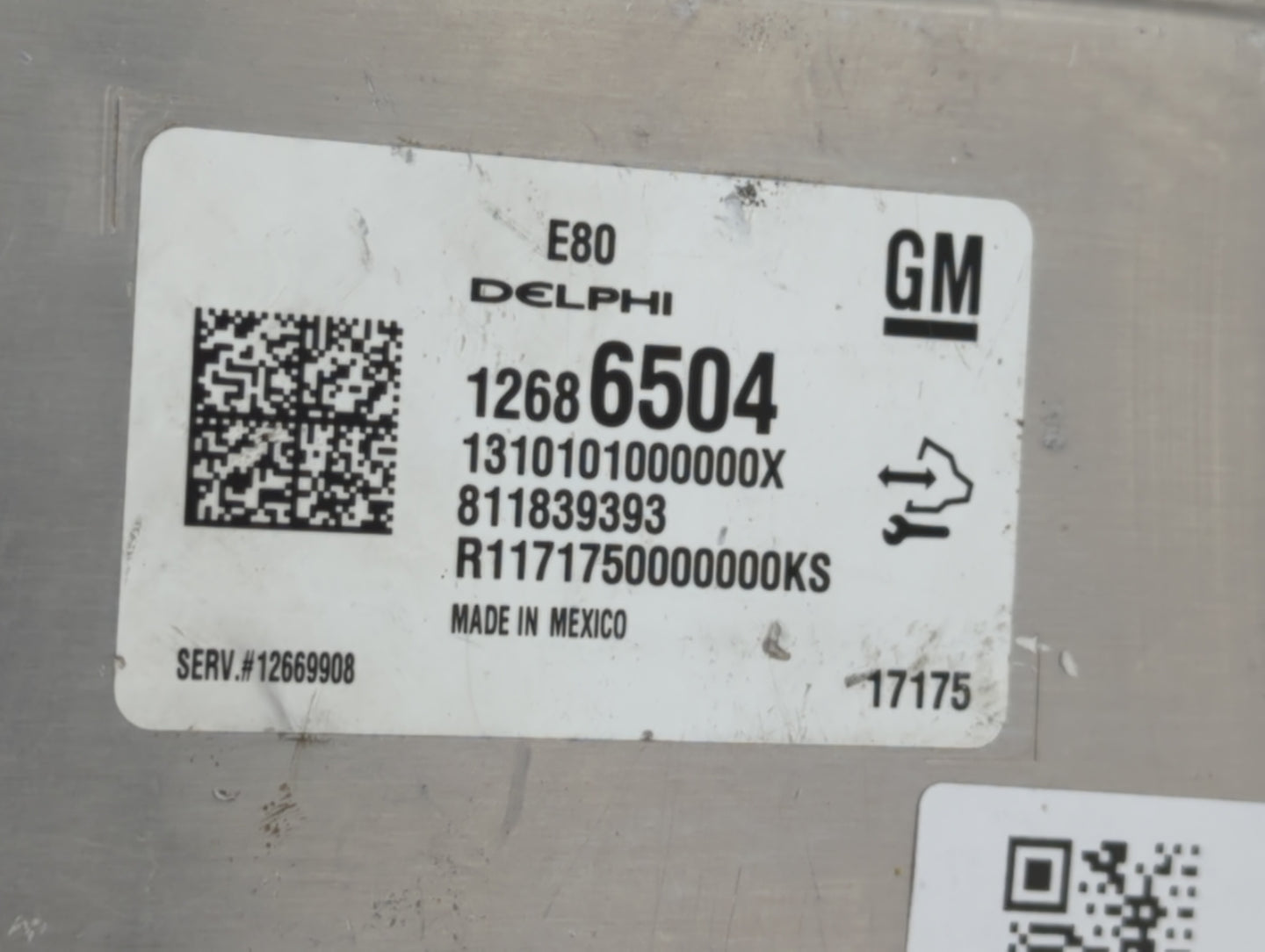 2017-2018 Chevrolet Cruze PCM Engine Control Computer ECU ECM PCU OEM P/N:12688973 12697837, 12687328 Fits Fits 2017 2018 20