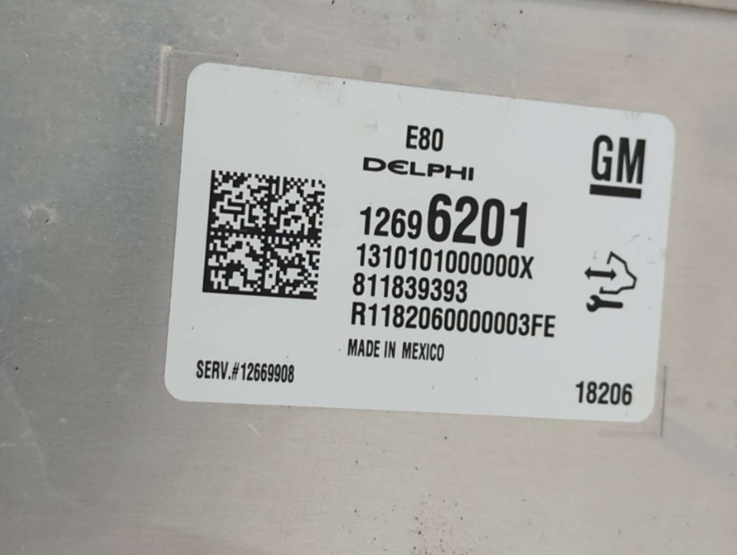 2017-2018 Chevrolet Cruze PCM Engine Control Computer ECU ECM PCU OEM P/N:12688973 12697837, 12687328 Fits Fits 2017 2018 20