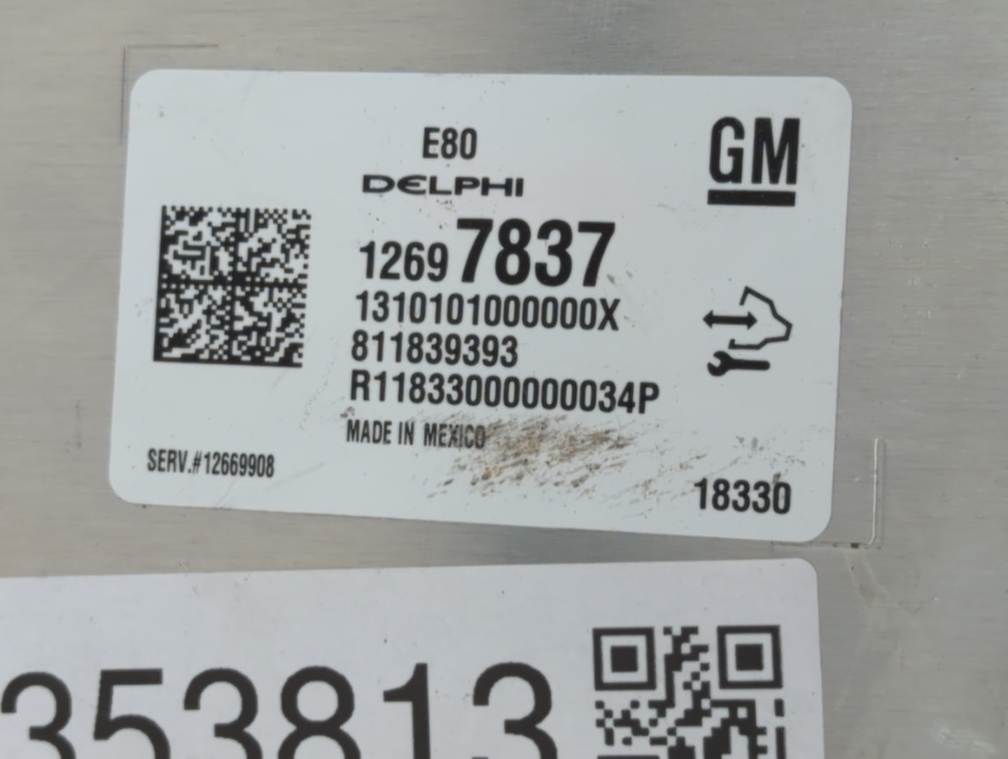 2017-2018 Chevrolet Cruze PCM Engine Control Computer ECU ECM PCU OEM P/N:12688973 12697837, 12687328 Fits Fits 2017 2018 20