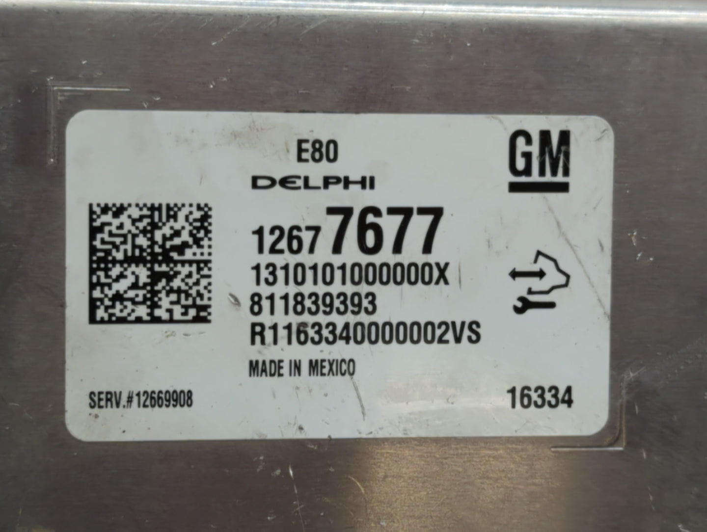 2017-2018 Chevrolet Cruze PCM Engine Control Computer ECU ECM PCU OEM P/N:12677677 12686384, 12669908 Fits Fits 2017 2018 20