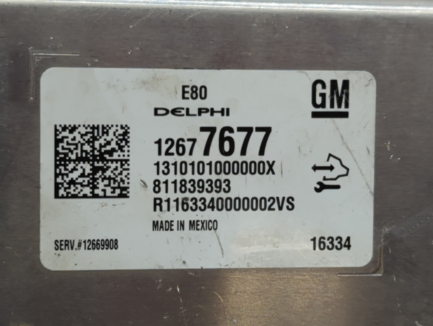 2017-2018 Chevrolet Cruze PCM Engine Control Computer ECU ECM PCU OEM P/N:12677677 12686384, 12669908 Fits Fits 2017 2018 20