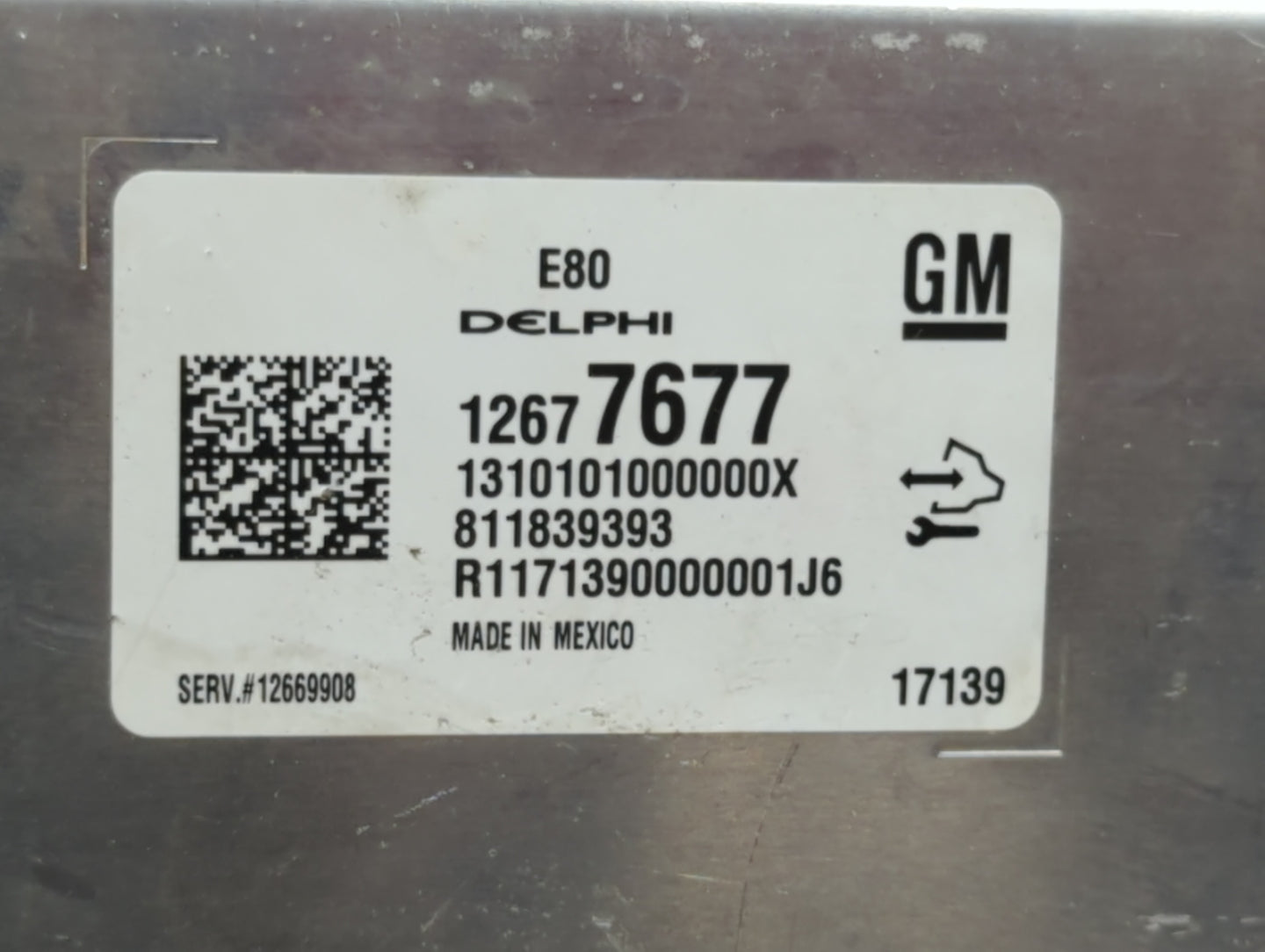 2017-2018 Chevrolet Cruze PCM Engine Control Computer ECU ECM PCU OEM P/N:12677677 12686384, 12669908 Fits Fits 2017 2018 20