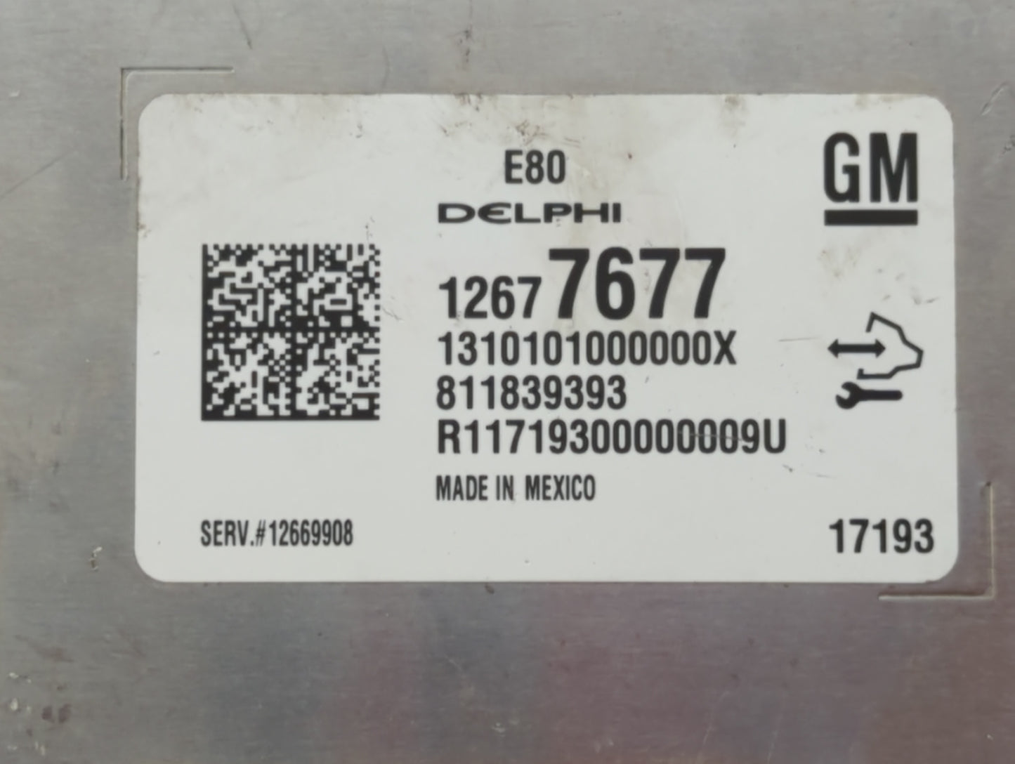 2017-2019 Chevrolet Cruze PCM Engine Control Computer ECU ECM PCU OEM P/N:12677677 12691559 Fits OEM Used Auto Parts - Oemus