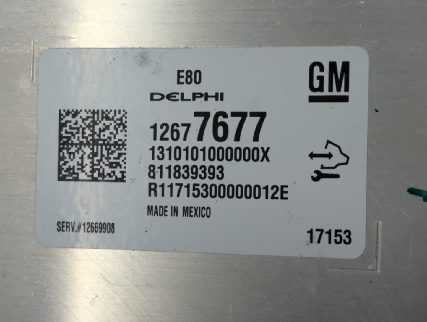 2017-2019 Chevrolet Cruze PCM Engine Control Computer ECU ECM PCU OEM P/N:12677677 Fits Fits 2017 2018 2019 2020 2021 2022 O