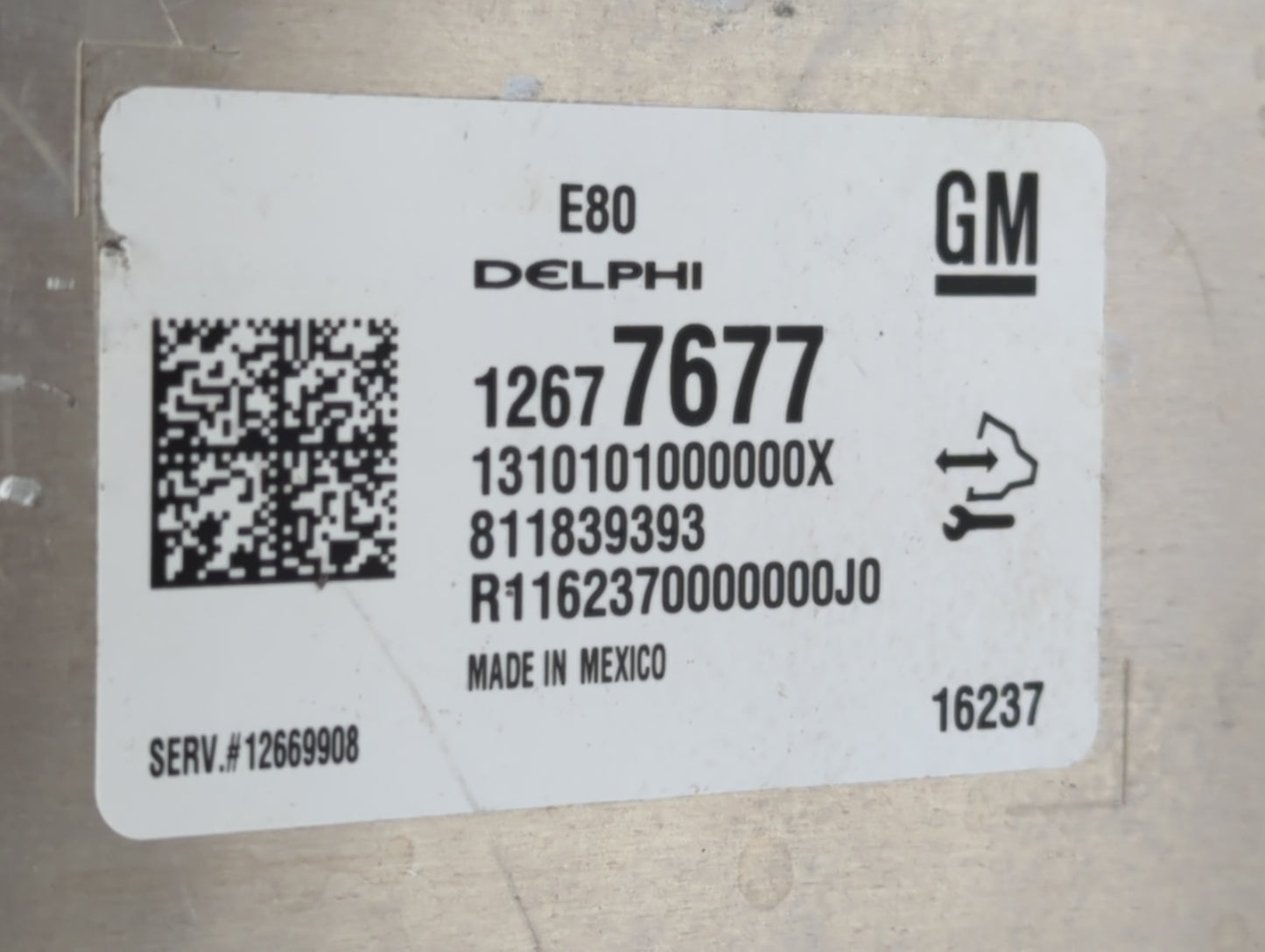 2017-2019 Chevrolet Cruze PCM Engine Control Computer ECU ECM PCU OEM P/N:12677677 Fits Fits 2017 2018 2019 2020 2021 2022 O