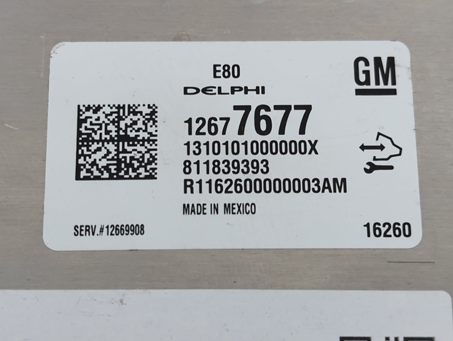 2017-2019 Chevrolet Cruze PCM Engine Control Computer ECU ECM PCU OEM P/N:12677677 Fits Fits 2017 2018 2019 2020 2021 2022 O