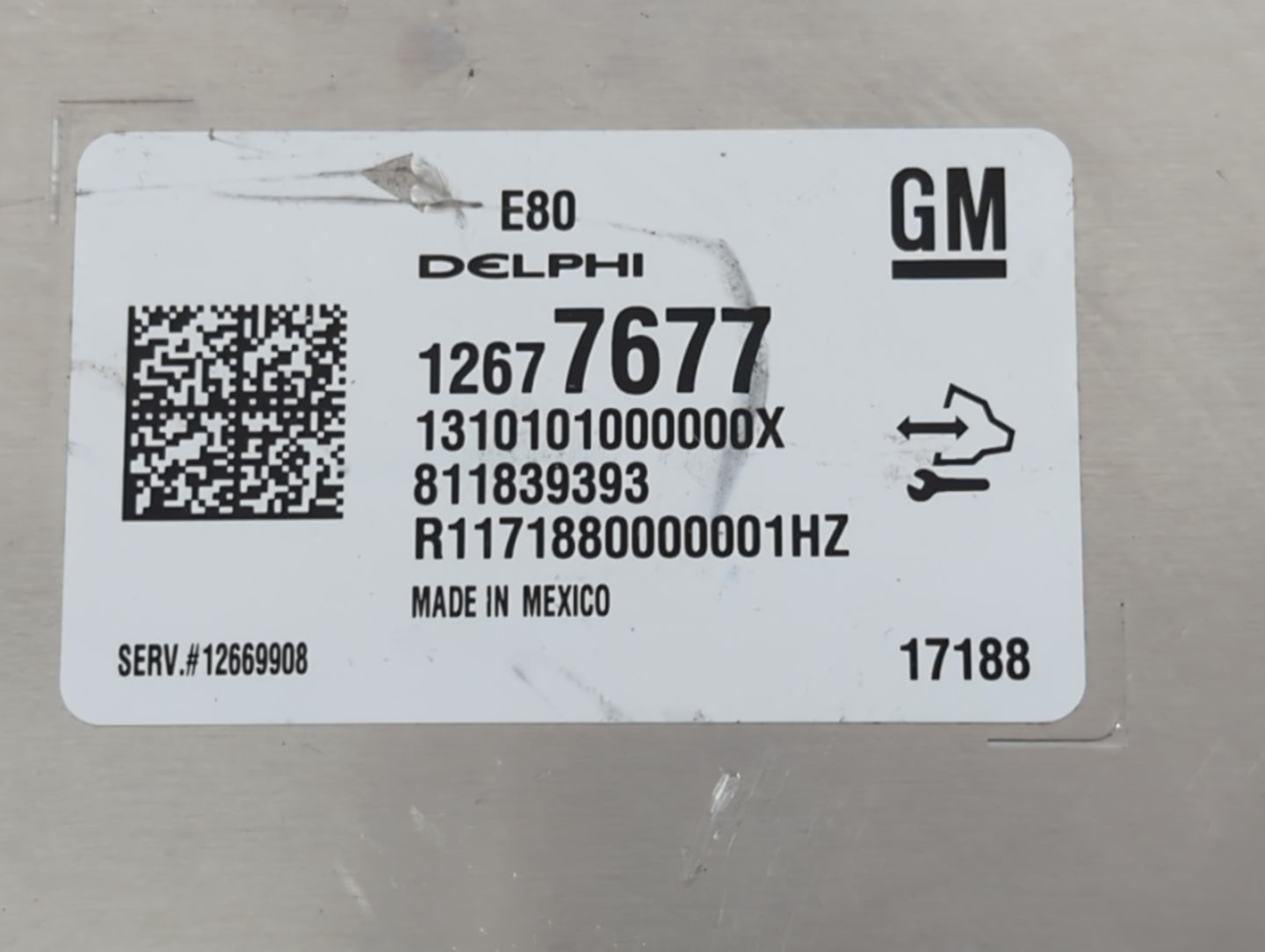 2017-2019 Chevrolet Cruze PCM Engine Control Computer ECU ECM PCU OEM P/N:12677677 Fits Fits 2017 2018 2019 2020 2021 2022 O