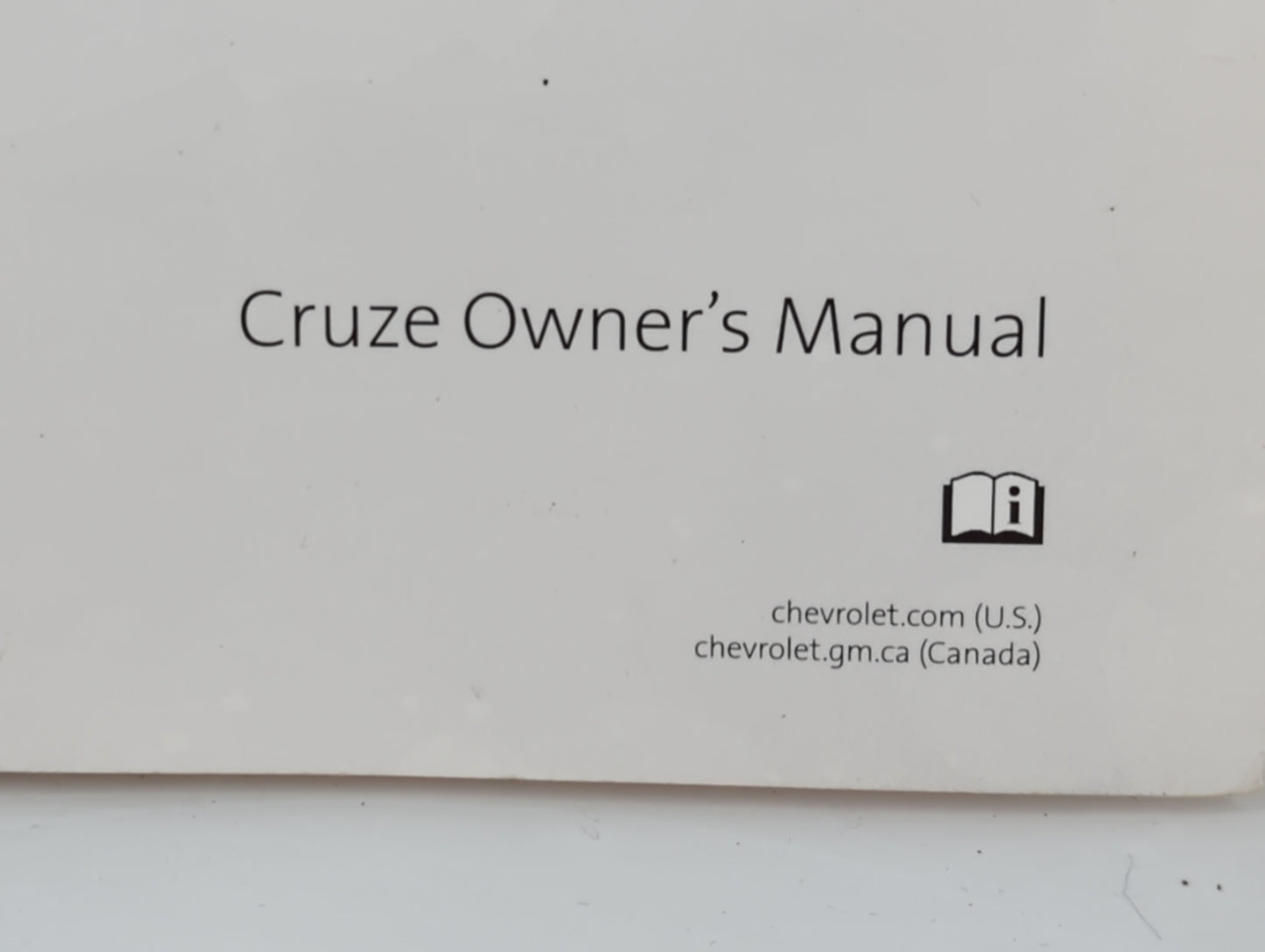 2017 Chevrolet Cruze Owners Manual Book Guide P/N:23223173 A OEM Used Auto Parts - Oemusedautoparts1.com
