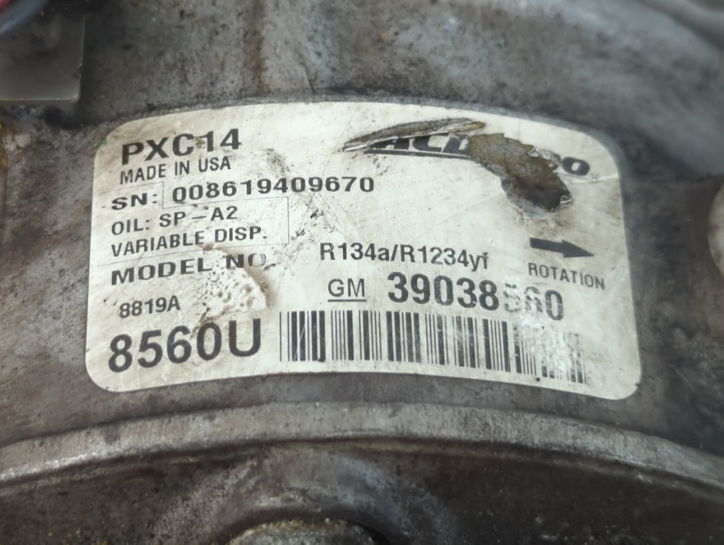 2016-2018 Chevrolet Cruze Air Conditioning A/c Ac Compressor Oem - Oemusedautoparts1.com