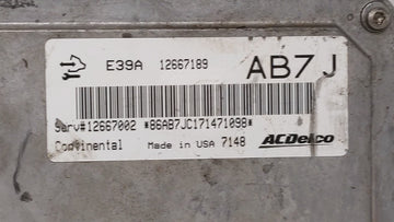 2017 Chevrolet Equinox PCM Engine Control Computer ECU ECM PCU OEM P/N:12667002 12667189, 12685918 Fits Fits 2018 2019 2020 OEM Used Auto Parts