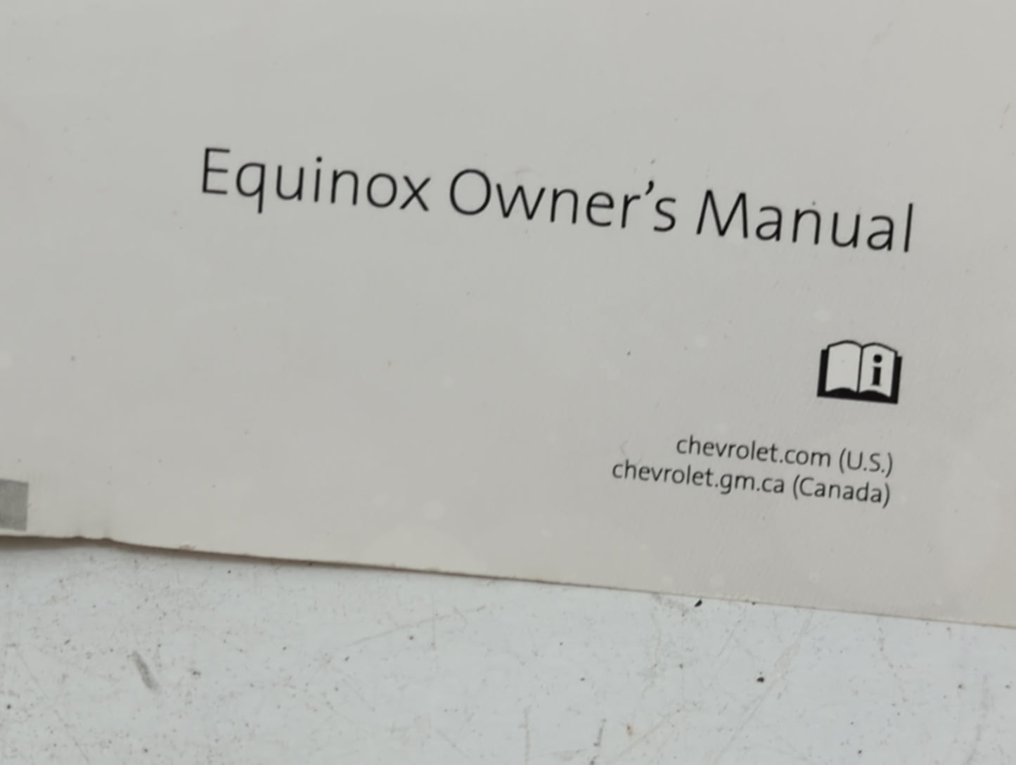 2017 Chevrolet Equinox Owners Manual Book Guide OEM Used Auto Parts - Oemusedautoparts1.com