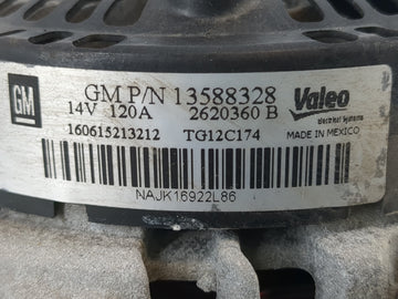 2010-2017 Chevrolet Equinox Alternator Replacement Generator Charging Assembly Engine OEM P/N:13588328 Fits OEM Used Auto Parts