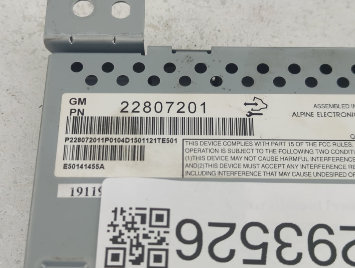 2012-2017 Chevrolet Equinox Information Radio Display Screen 1293526 - Oemusedautoparts1.com