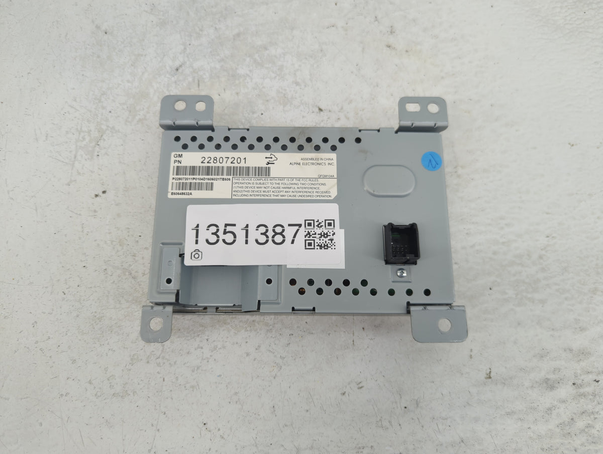 2012-2017 Chevrolet Equinox Information Radio Display Screen 1351387 - Oemusedautoparts1.com