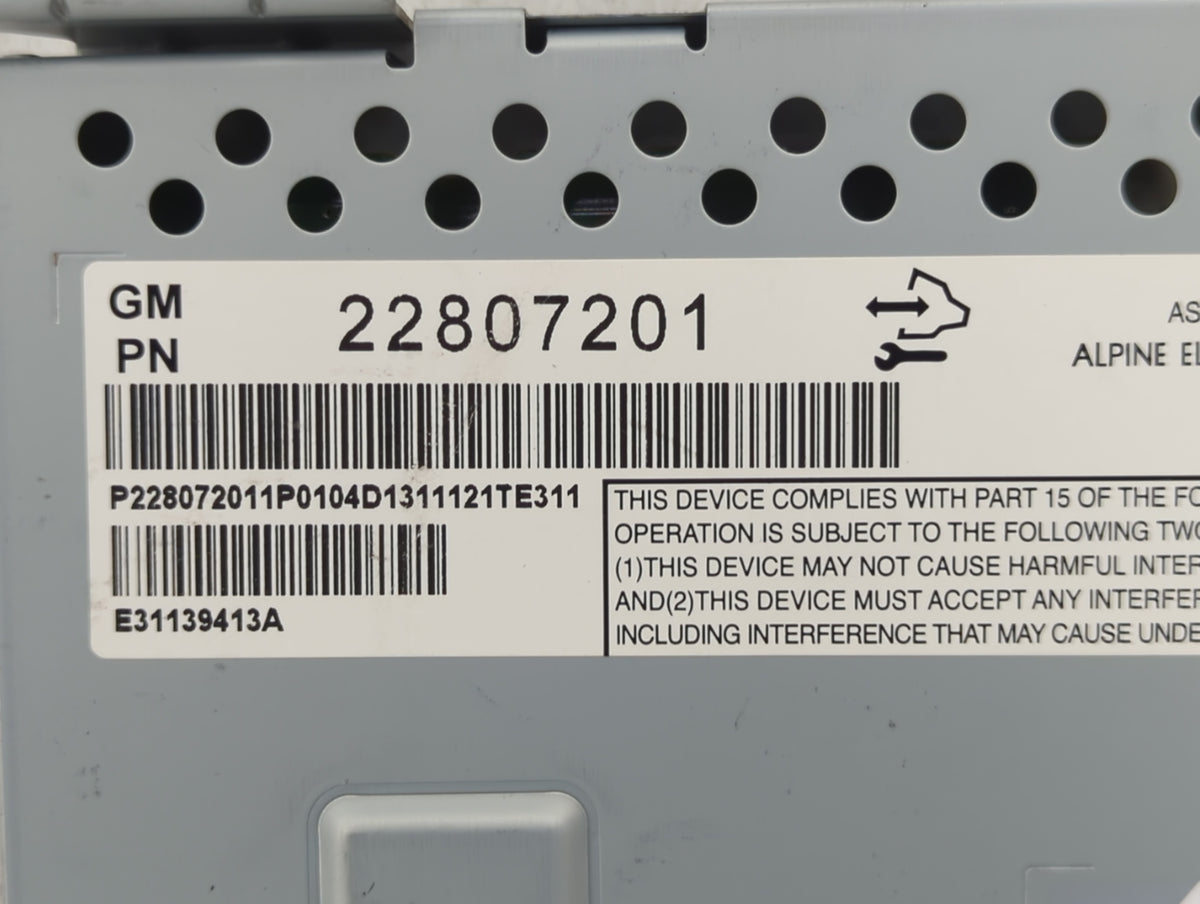 2012-2017 Chevrolet Equinox Information Radio Display Screen 1385322 - Oemusedautoparts1.com