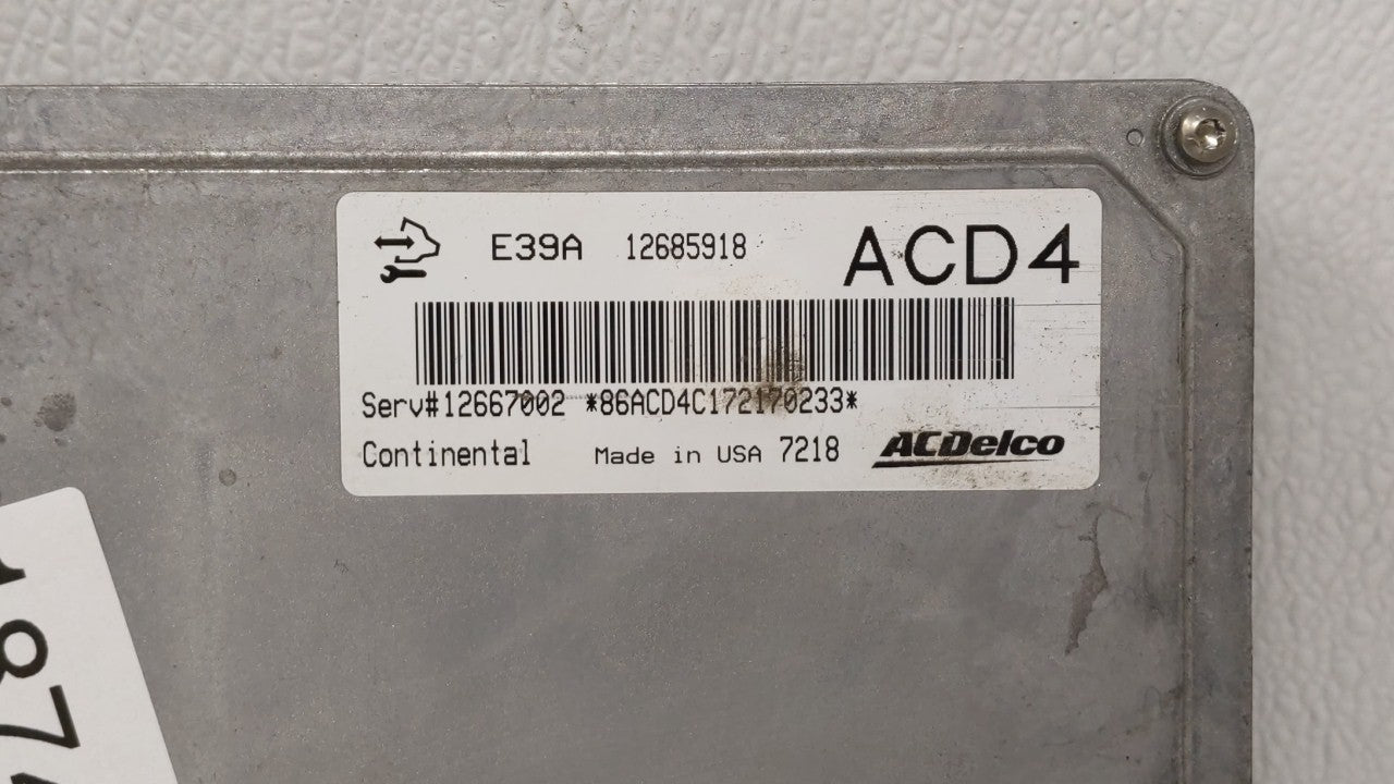 2017 Chevrolet Equinox PCM Engine Control Computer ECU ECM PCU OEM P/N:12666070 12667189, 12685918 Fits Fits 2018 2019 OEM U