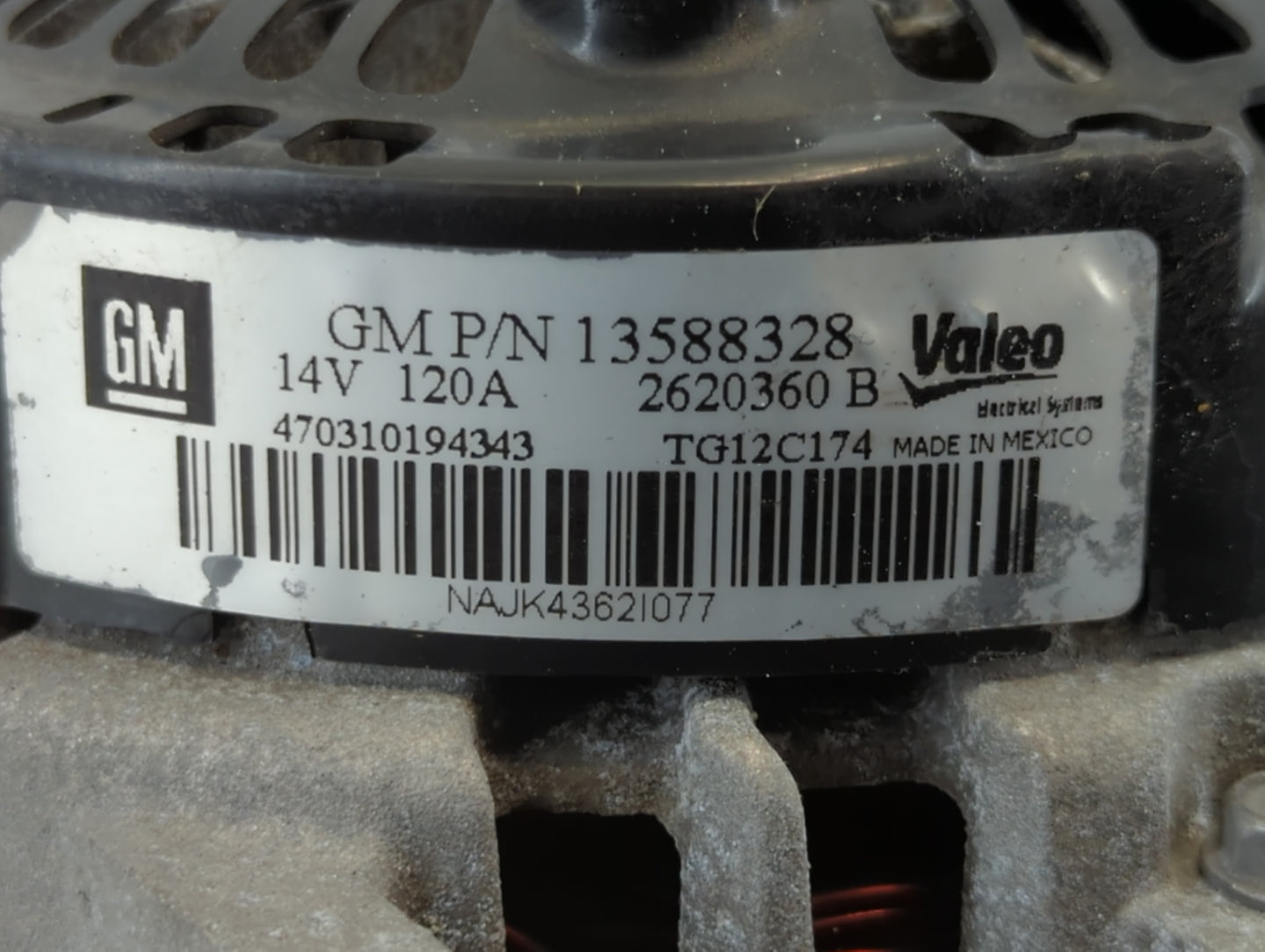 2010-2017 Chevrolet Equinox Alternator Replacement Generator Charging Assembly Engine OEM P/N:13588328 13512759 Fits OEM Use