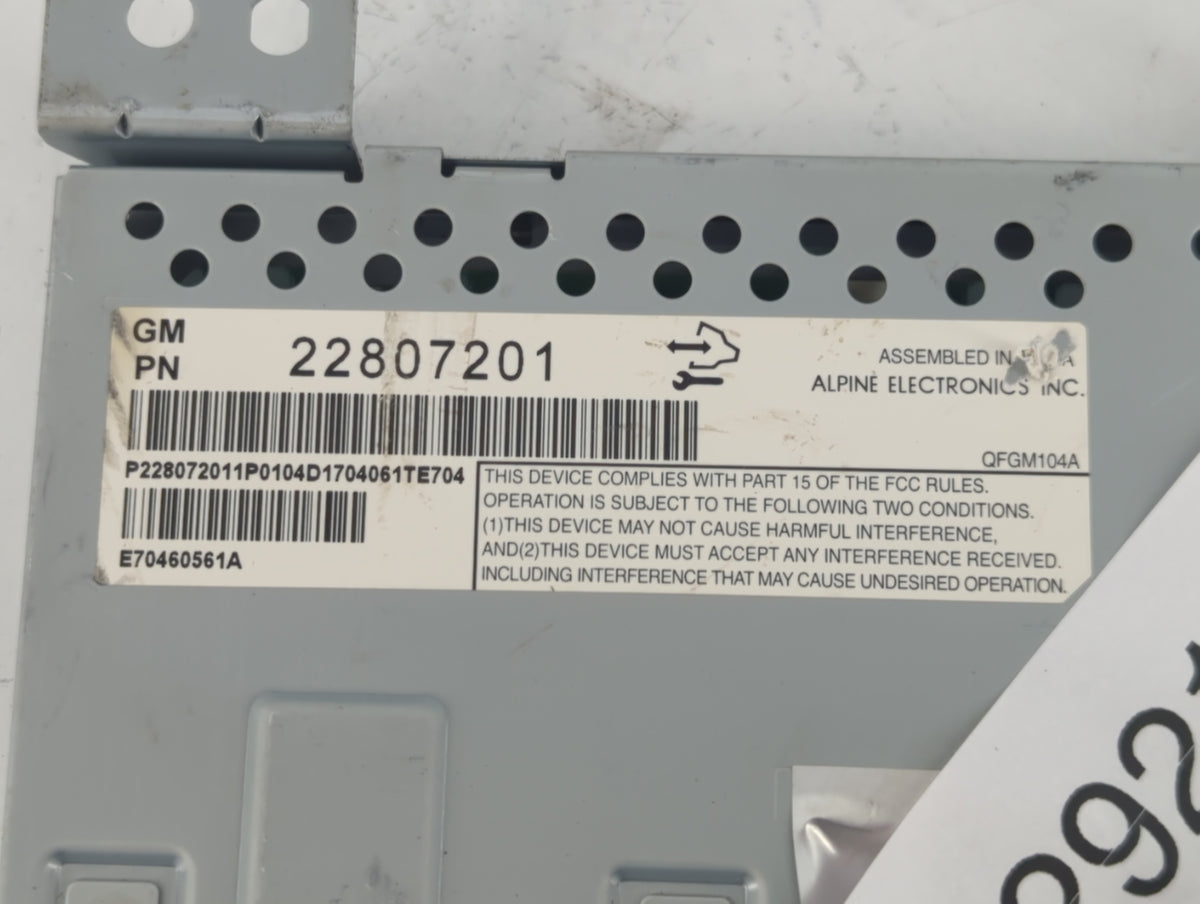 2017 Chevrolet Equinox Am Fm Cd Player Radio Receiver 729210 - Oemusedautoparts1.com