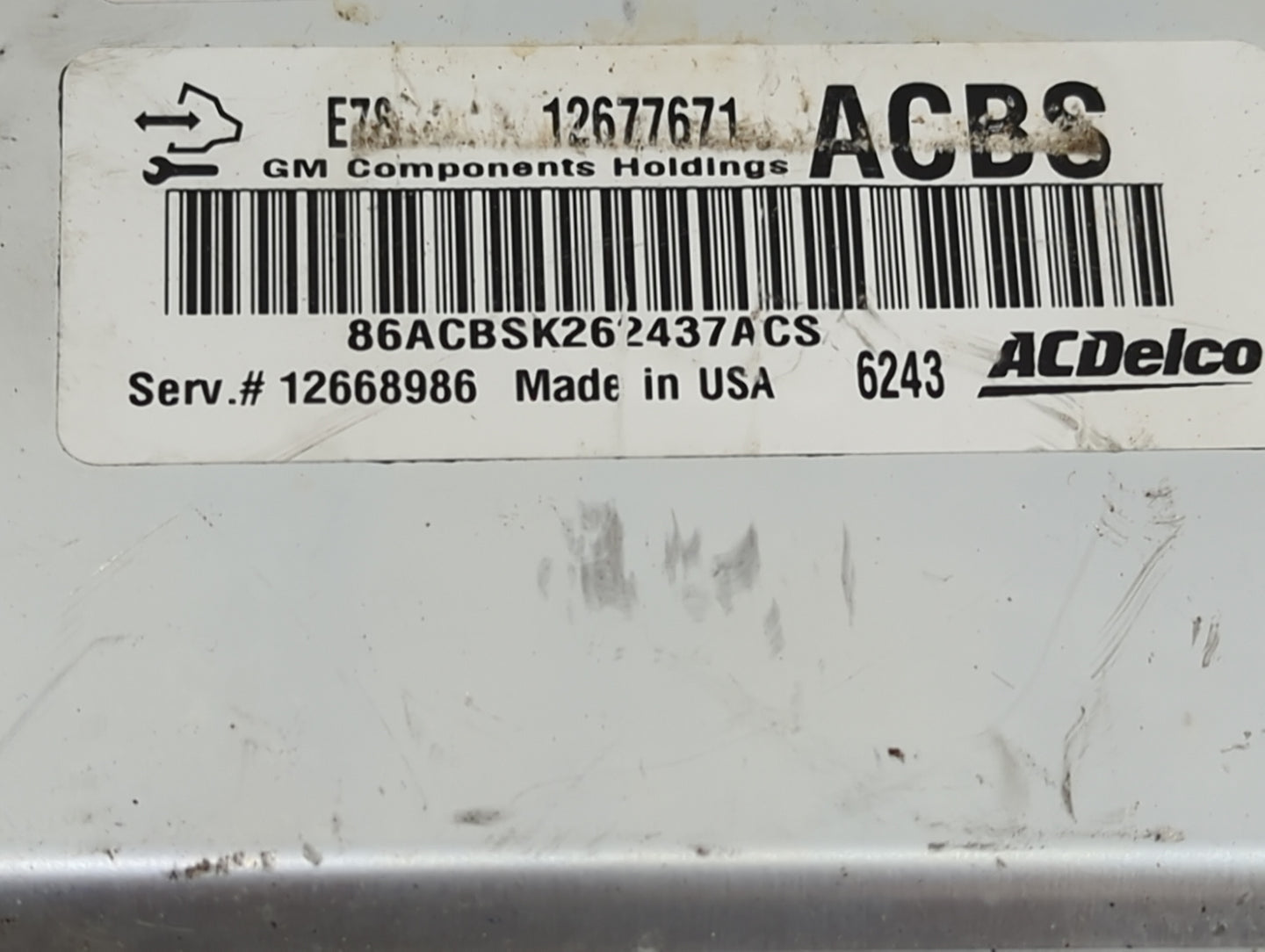 2017-2020 Chevrolet Express 2500 PCM Engine Control Computer ECU ECM PCU OEM P/N:12677671, 12668986 Fits OEM Used Auto Parts