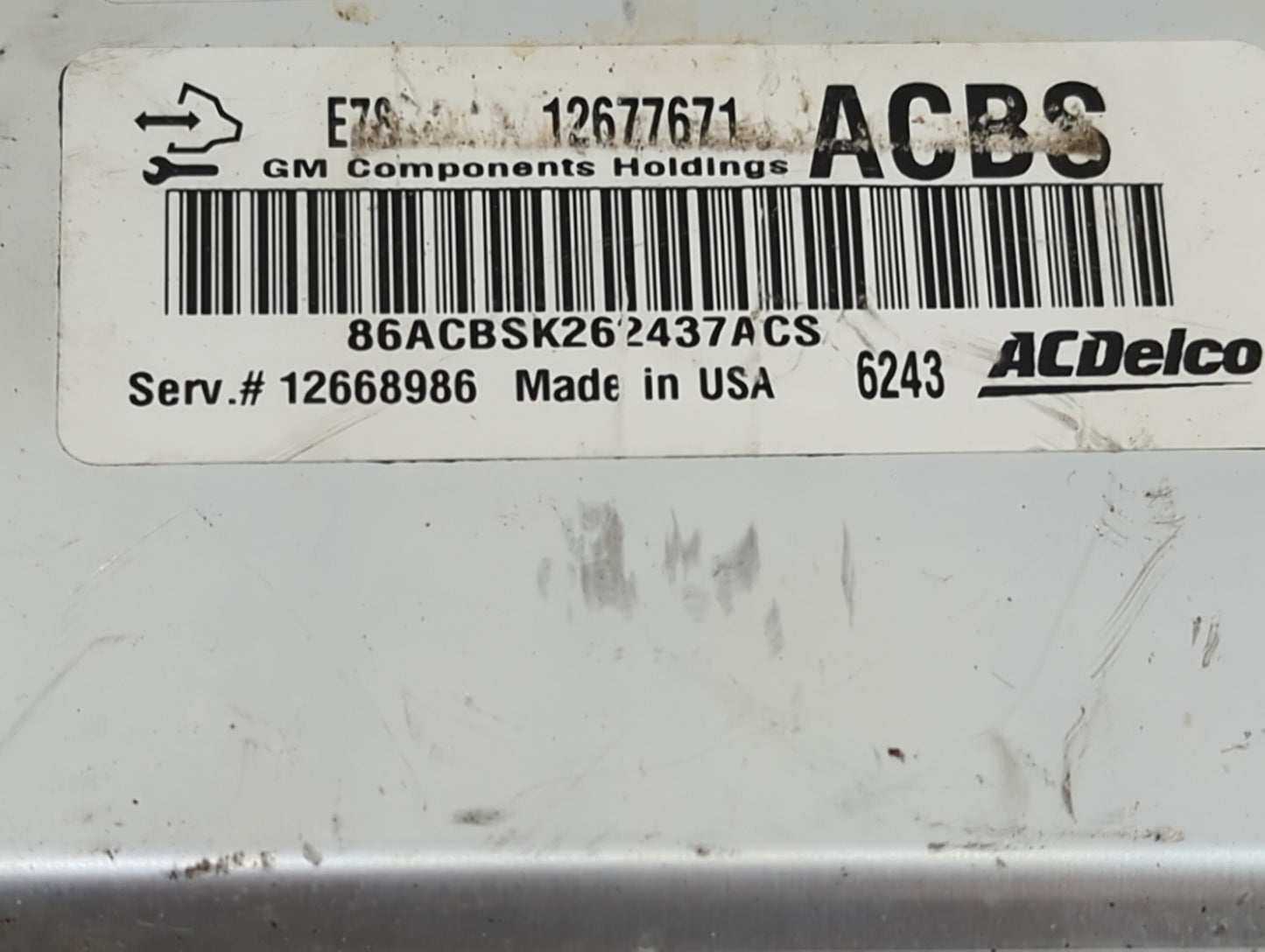 2017-2020 Chevrolet Express 2500 PCM Engine Control Computer ECU ECM PCU OEM P/N:12677671, 12668986 Fits OEM Used Auto Parts