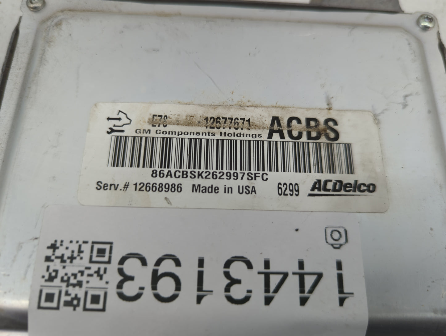 2017-2020 Chevrolet Express 2500 PCM Engine Control Computer ECU ECM PCU OEM P/N:12677671 12668986 Fits OEM Used Auto Parts 