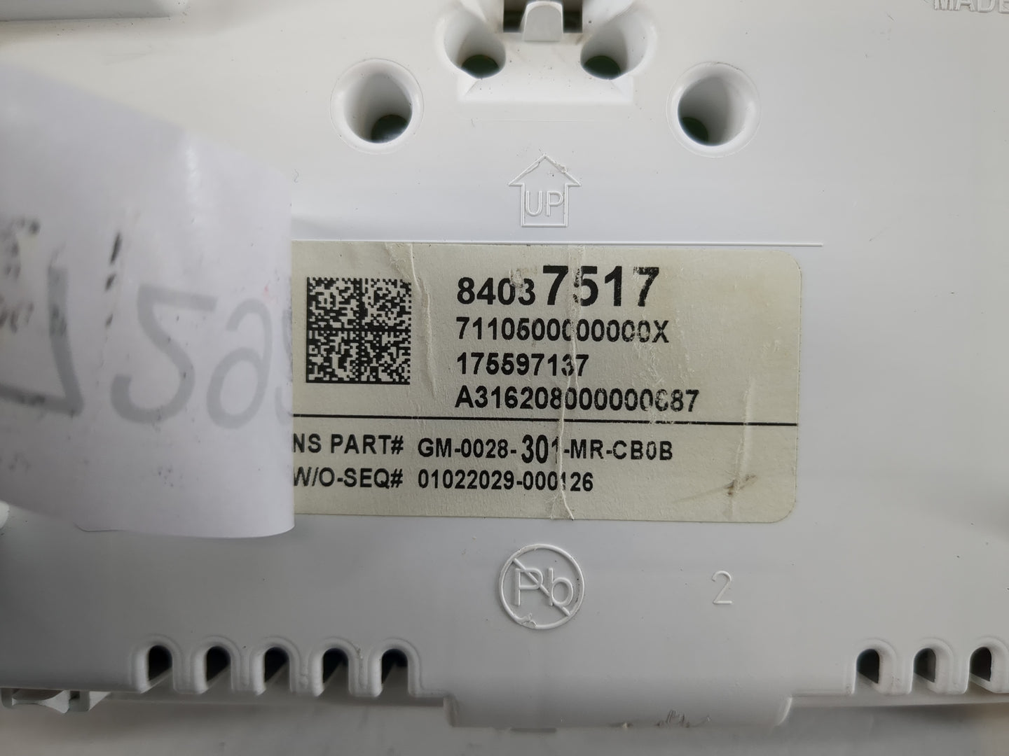 2017-2020 Chevrolet Impala Instrument Cluster Speedometer Gauges P/N:84037517 Fits Fits 2017 2018 2019 2020 OEM Used Auto Pa