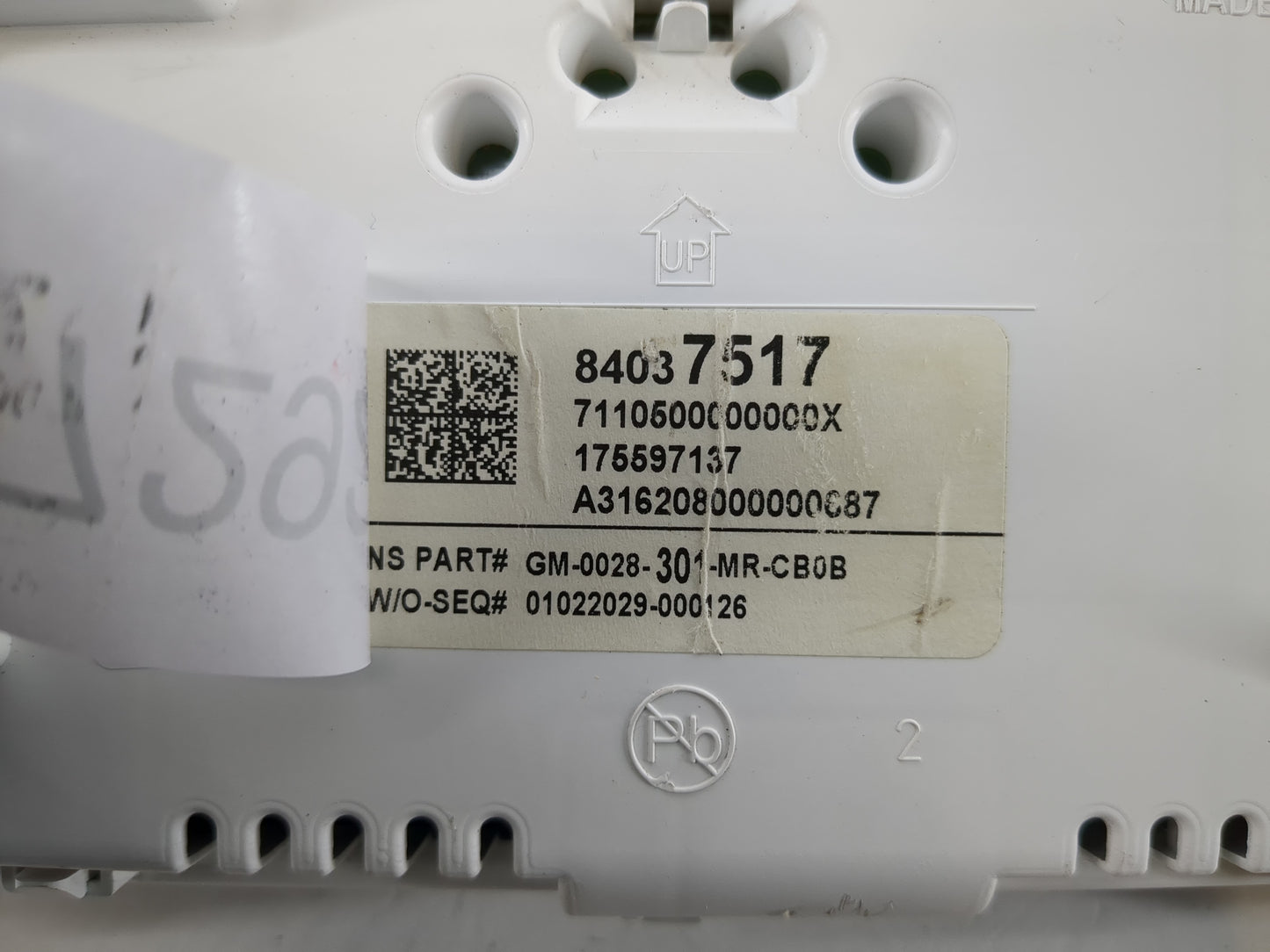 2017-2020 Chevrolet Impala Instrument Cluster Speedometer Gauges P/N:84037517 Fits Fits 2017 2018 2019 2020 OEM Used Auto Pa