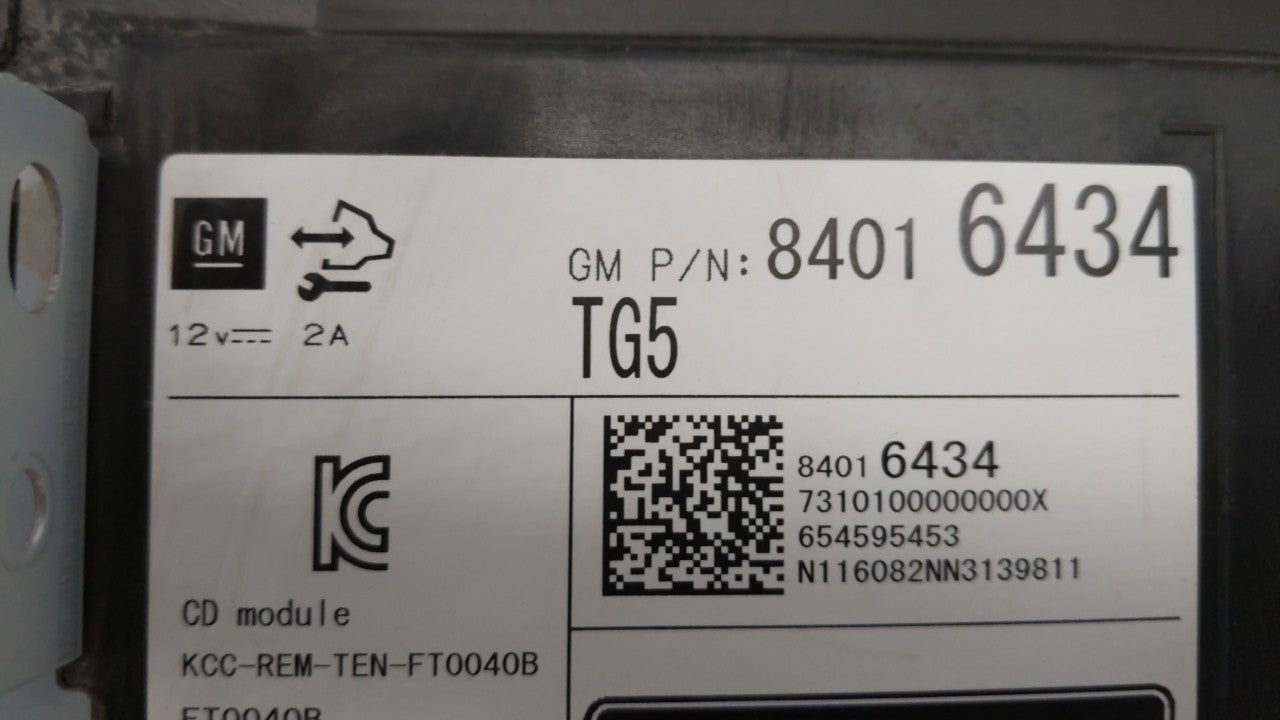 2015-2020 Chevrolet Impala Radio AM FM Cd Player Receiver Replacement P/N:84016434 Fits Fits 2015 2016 2017 2018 2019 2020 O